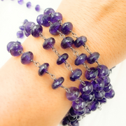 Amethyst Oxidized 925 Sterling Silver Wire Chains